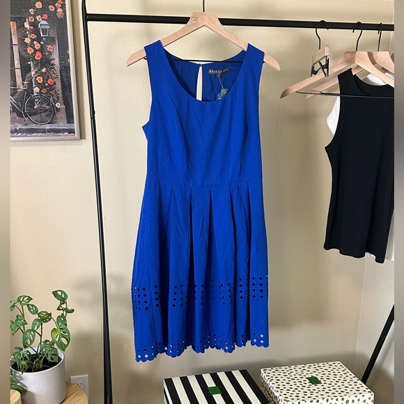 Brixton Ivy James Laser Cut Dress Size L NWT Cobalt Blue - Picture 2 of 6